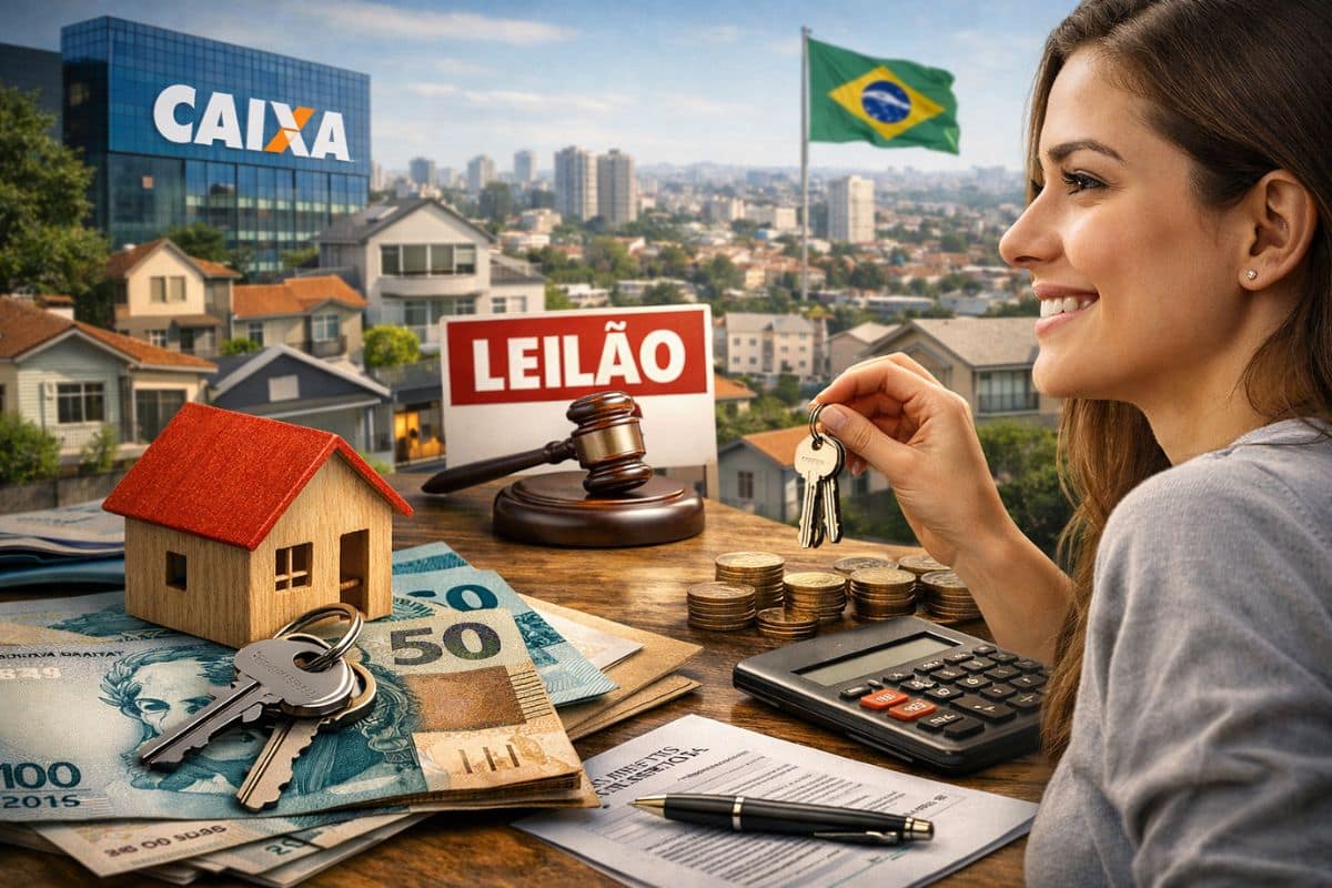 Engenheiro civil realizando vistoria técnica em imóvel de leilão da Caixa em Maringá, Paraná